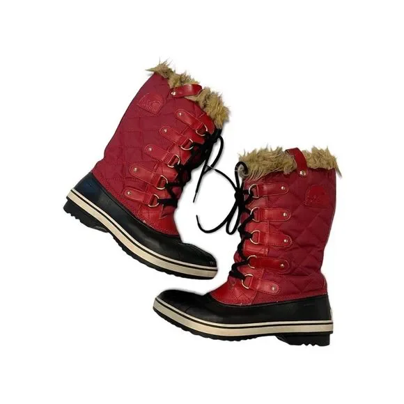 Sorel Red and Black Winter Boots - Picture 2 of 5